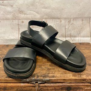 Walk London Jackson Leather Strap Sandals